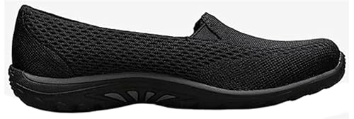 SKECHERS حذاء سكيشرز النسائي ريغاي فيست-ويلوز لوفر فلات، شبك أسود، 5 - Image 5