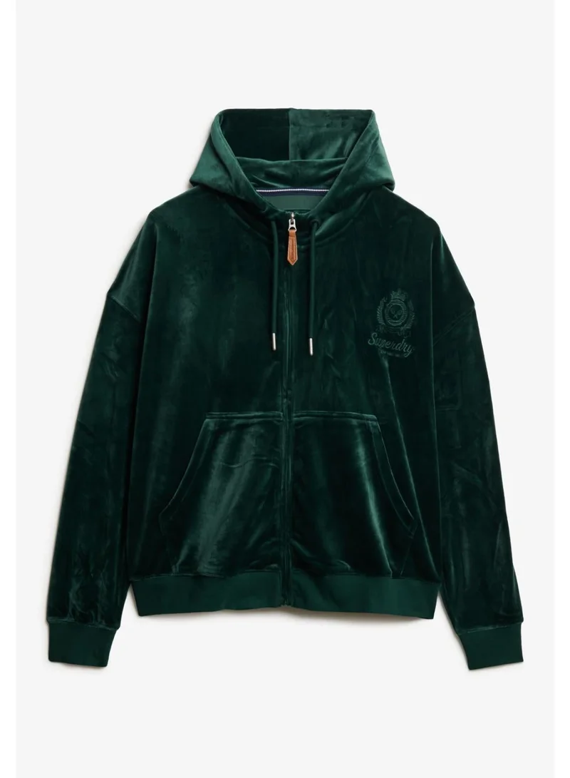 Superdry  Country Club Velour Zip Hoodie for Women | Best Price UAE