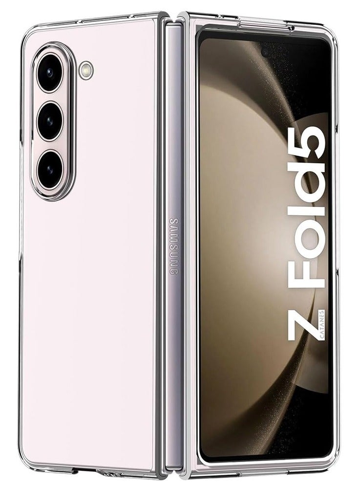 CATANES Samsung Galaxy Z Fold 5 Case Foldable Scratch Resistant and Drop Protection Anti Yellowing Clear Phone Case - Image 1