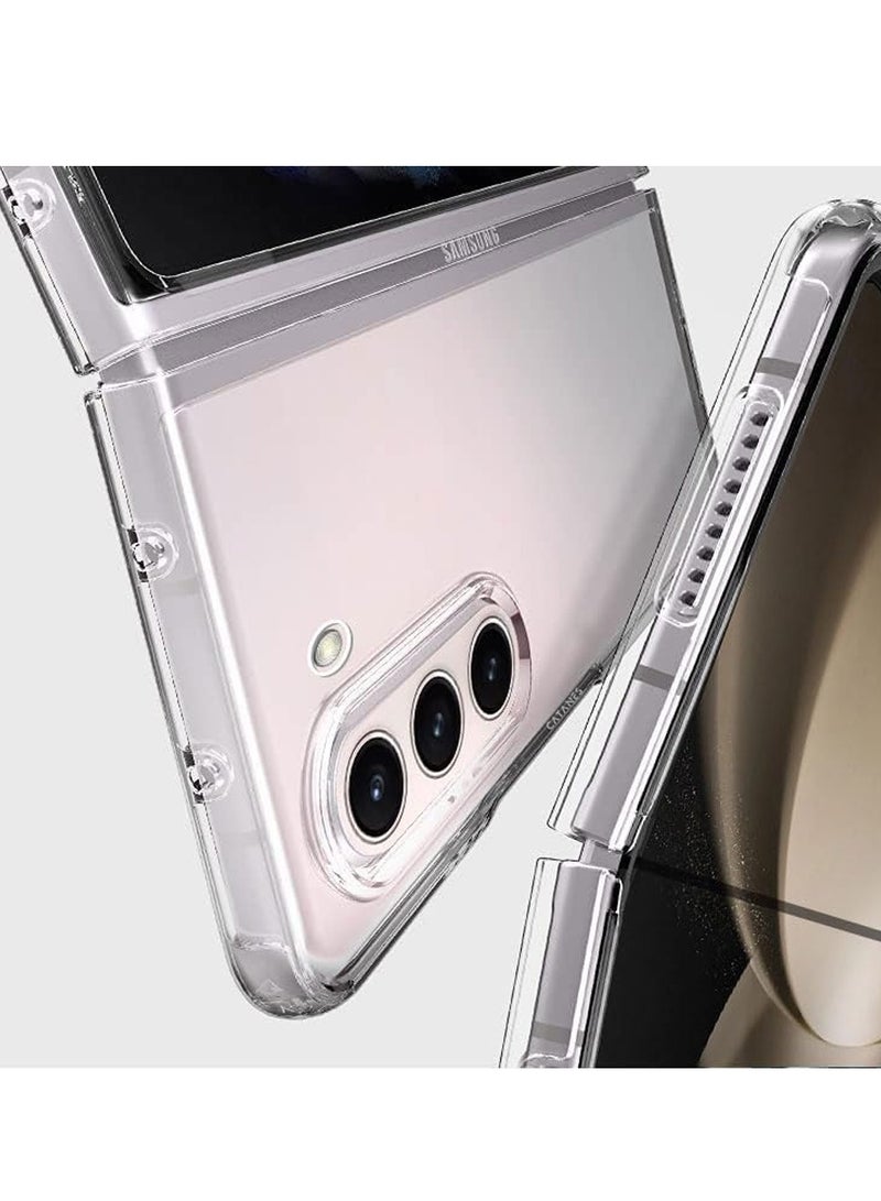 CATANES Samsung Galaxy Z Fold 5 Case Foldable Scratch Resistant and Drop Protection Anti Yellowing Clear Phone Case - Image 3