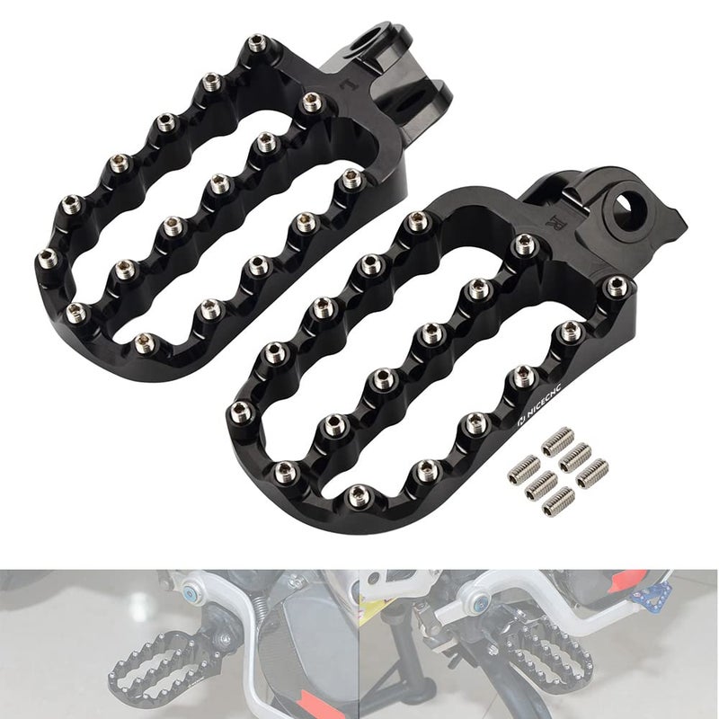 NICECNC Rally Style Wide Rider Foot Pegs Footpeg Pedals Footsteps Compatible with KTM 790 890 Adventure/R,690 Enduro R/SMC R,950 990 1050 1090 1190 1290 Adventure/R/S/T,Forged from 6061 Aluminum,Black