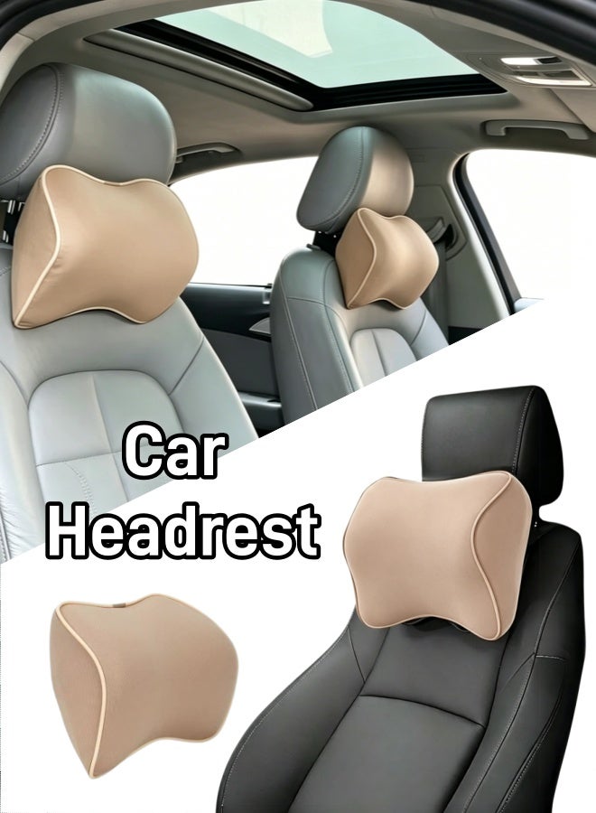 Car Seat Headrest,Neck Support Pillow Made of Memory Foam ,Comfortable Neck Pain Relief Breathable Suitable For Car And Office Cervical Headrest with Adjustable Strap - Image 1