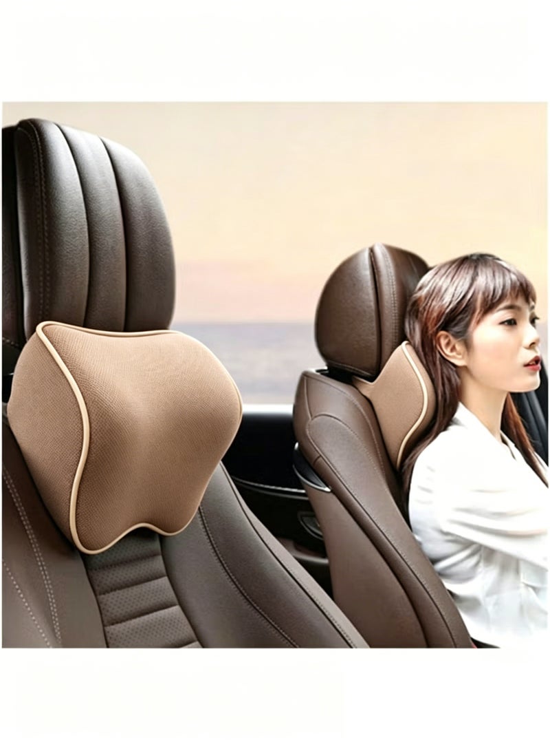 Car Seat Headrest,Neck Support Pillow Made of Memory Foam ,Comfortable Neck Pain Relief Breathable Suitable For Car And Office Cervical Headrest with Adjustable Strap - Image 3