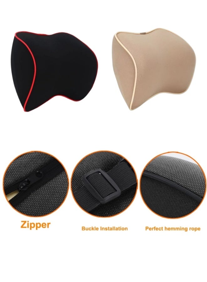 Car Seat Headrest,Neck Support Pillow Made of Memory Foam ,Comfortable Neck Pain Relief Breathable Suitable For Car And Office Cervical Headrest with Adjustable Strap - Image 5