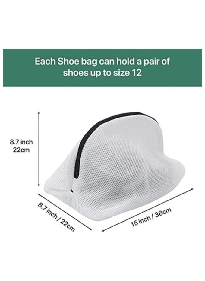 MIRFA Shoe Wash Bags, Set Of 3 REUsable Mesh Shoe Laundry Bags For Sneakers, Trainers, Running Shoes, Fit Up To Size 12  - Image 4