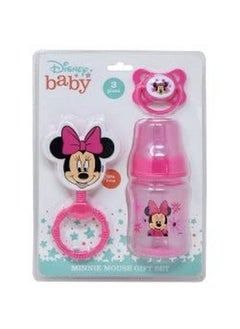 Cudlie Disney Baby Girl Minnie Mouse Bottle Rattle & Pacifer Set  - Image 1