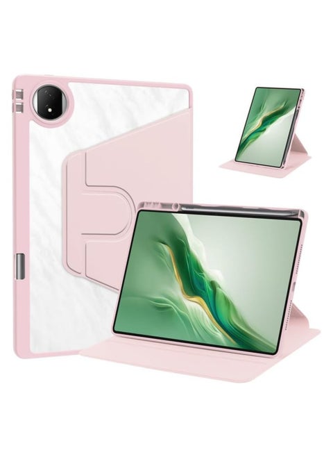 Clear Case Compatible with Honor MagicPad 2 12.3 Inch 2024,Acrylic Transparent Rotating Protective Case,Multi-View Stand,with Pen Slot,Auto Sleep/Wake