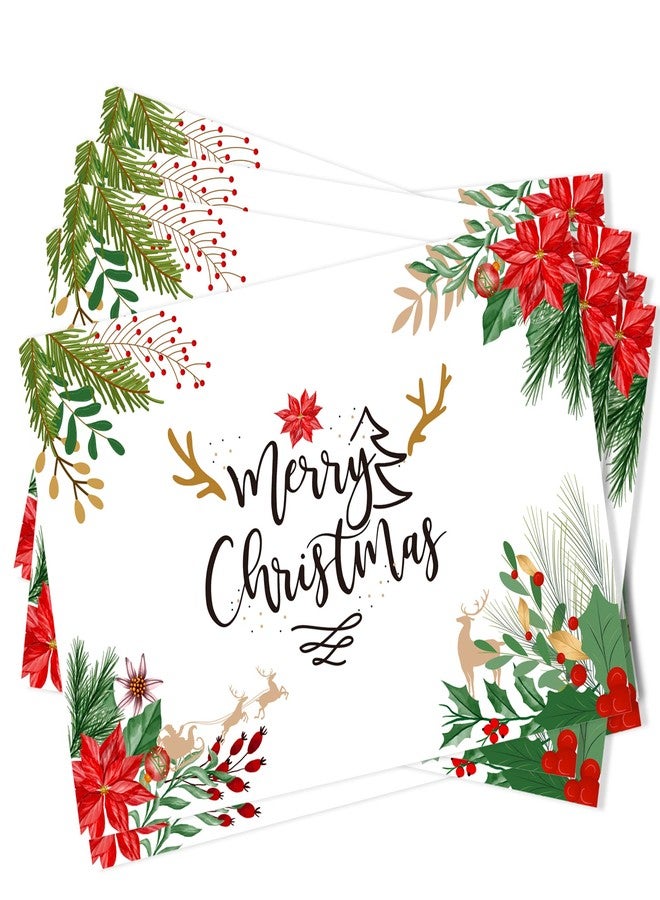 Animsco Christmas Disposable Paper Placemats 36pcs Winter Placemats for Kids Painting Coloring Family Dining Table Mats Xmas Holiday Table Decorations Disposable Placemat - Image 1