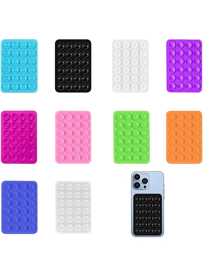 Green Tiger حامل هاتف شفط 10 قطع، ملحقات هاتف سيليكون، حامل موبايل أوكتوبادي للسيارة، قبضة هاتف لصور سيلفي بدون استخدام اليدين، فيديوهات صالة الألعاب الرياضية، السفر ودروس المكياج - Image 1