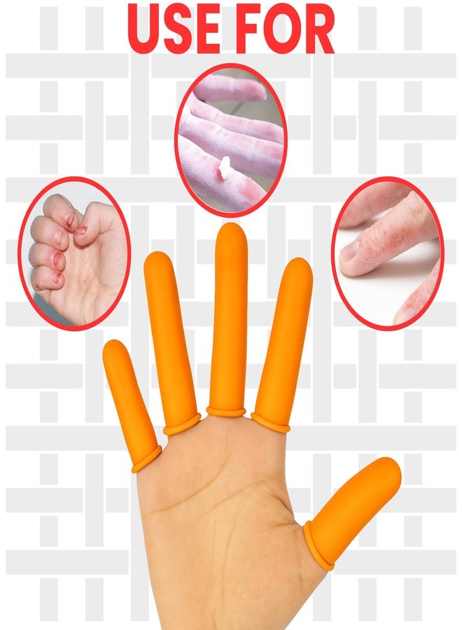 Stylera Anti-Static ESD Latex Finger Cots, Reusable Rubber Fingertips Protective Finger Gloves (ORANGE, PACK OF 144) - Image 4