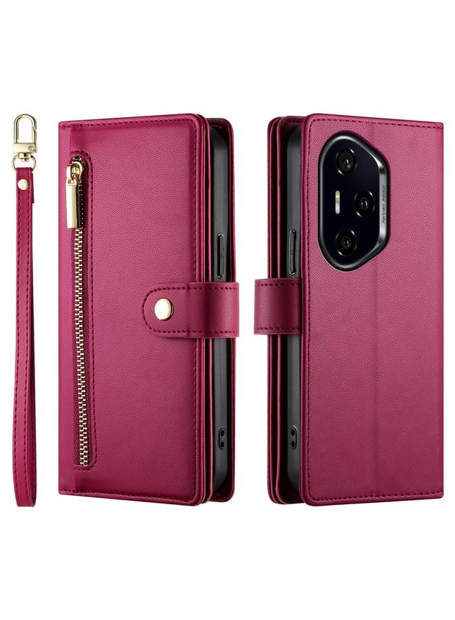 اس-توب جراب لهاتف Honor 300 Pro / 300 Ultra مع محفظة جلدية وسحاب وفتحات للبطاقات - Image 2