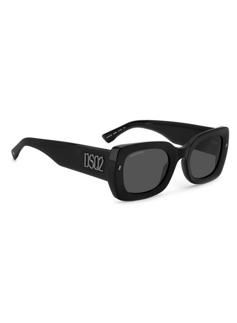 DSQUARED2 Dsquared2 D20061S 0ANS-IR Men’s Rectangular Sunglasses – 51mm – Black Frame with Grey Lenses  - Image 2