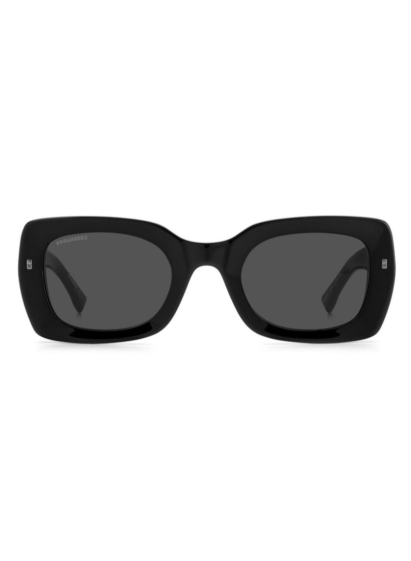 DSQUARED2 Dsquared2 D20061S 0ANS-IR Men’s Rectangular Sunglasses – 51mm – Black Frame with Grey Lenses  - Image 3