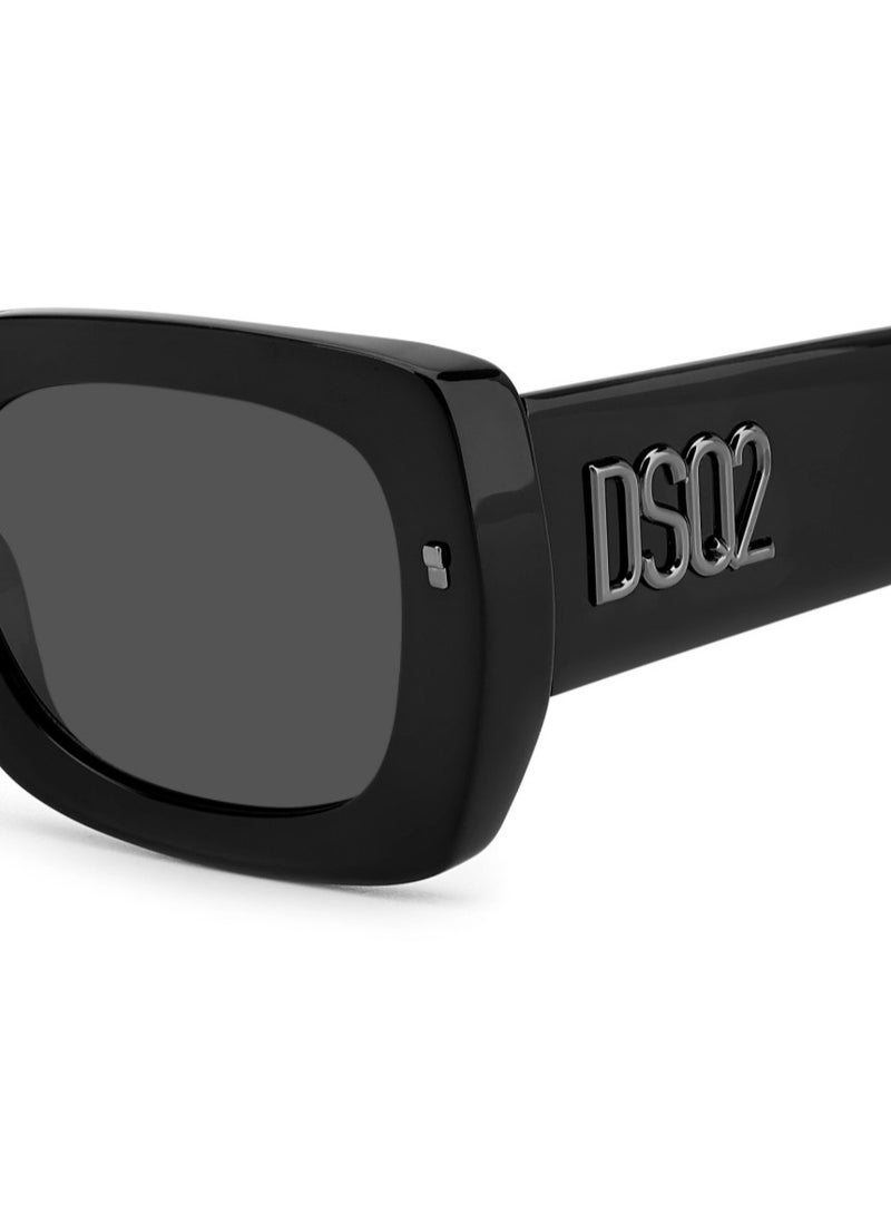 DSQUARED2 Dsquared2 D20061S 0ANS-IR Men’s Rectangular Sunglasses – 51mm – Black Frame with Grey Lenses  - Image 4