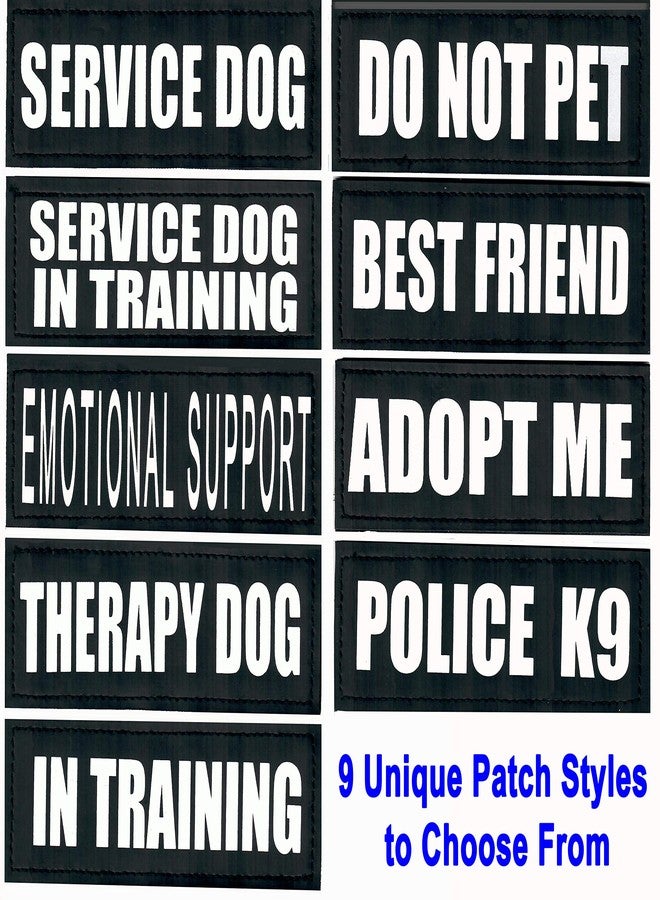 Just 4 Paws رقعة عاكسة من Just 4 Paws مع ظهر خطافي - كلب خدمة، دعم عاطفي، كلب علاج، قيد التدريب، ممنوع اللمس، أفضل صديق، لسترات وأحزمة الحيوانات (قيد التدريب، (M) 1-1/2 بوصة × 5 بوصة) - Image 4