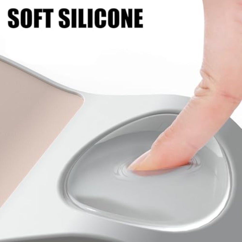 Ergonomic Mouse Pad with Wrist Rest, Gel Mouse Pad with Wrist Rest, Relax Mousepad, Leather Surface Mouse Pads with Wrist Support, Non-Skid Silicone Base Mousepads for Laptop, Computer - Image 5