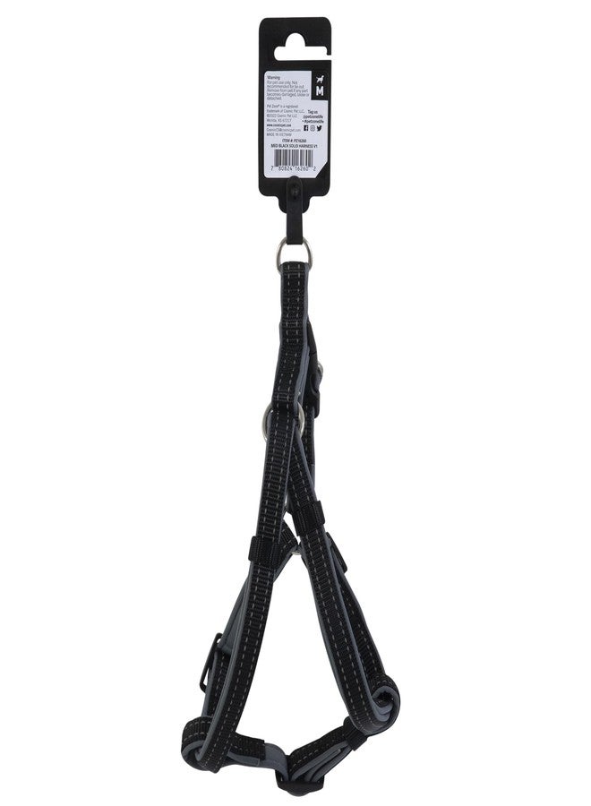 Pet Zone Solid Medium Dog Harness for Medium Dogs Up to 50 lbs, Black, Pack of 1 - Image 3
