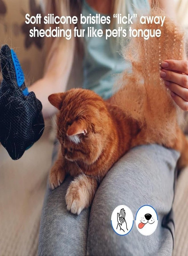 Hugging Hoomans مجموعة العناية بالحيوانات الأليفة من Hugging Hoomans: فرشاة تنظيف وقفاز للعناية بالكلاب والقطط | مجموعة إزالة الشعر الزائد والتدليك والاستحمام | فرشاة ذاتية التنظيف + قفاز برأس سيليكون لجميع السلالات - قد يختلف اللون - Image 5