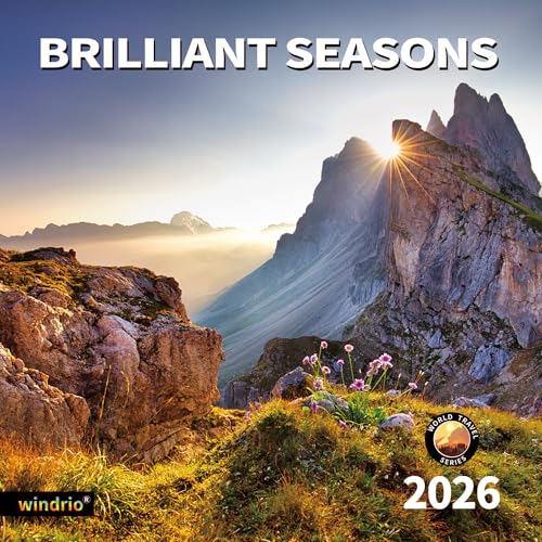 windrio 2026 Wall Calendar,Calendar 2026, November 2025 - December 2026, Wall Calendar Brilliant Seasons, 12" x 24" Opened,Full Page Months Thick & Sturdy Paper for Gift Perfect Calendar Organizing & Planning - Image 1