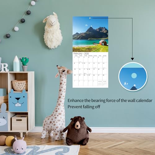 windrio 2026 Wall Calendar,Calendar 2026, November 2025 - December 2026, Wall Calendar Brilliant Seasons, 12" x 24" Opened,Full Page Months Thick & Sturdy Paper for Gift Perfect Calendar Organizing & Planning - Image 4