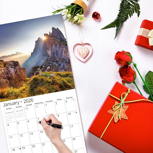 windrio 2026 Wall Calendar,Calendar 2026, November 2025 - December 2026, Wall Calendar Brilliant Seasons, 12" x 24" Opened,Full Page Months Thick & Sturdy Paper for Gift Perfect Calendar Organizing & Planning - Image 5