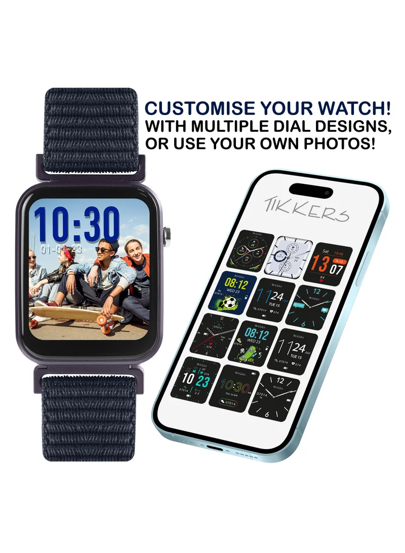 Tikkers Tikkers Smart Series 13 Navy Riptape Strap Smart watch