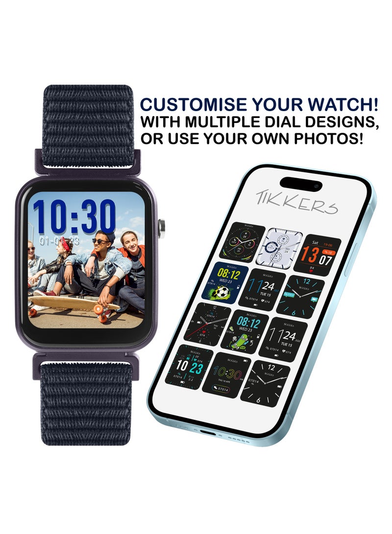 تيكرز ساعة ذكية تيكرز سلسلة  بحزام نايلون أزرق - Image 3