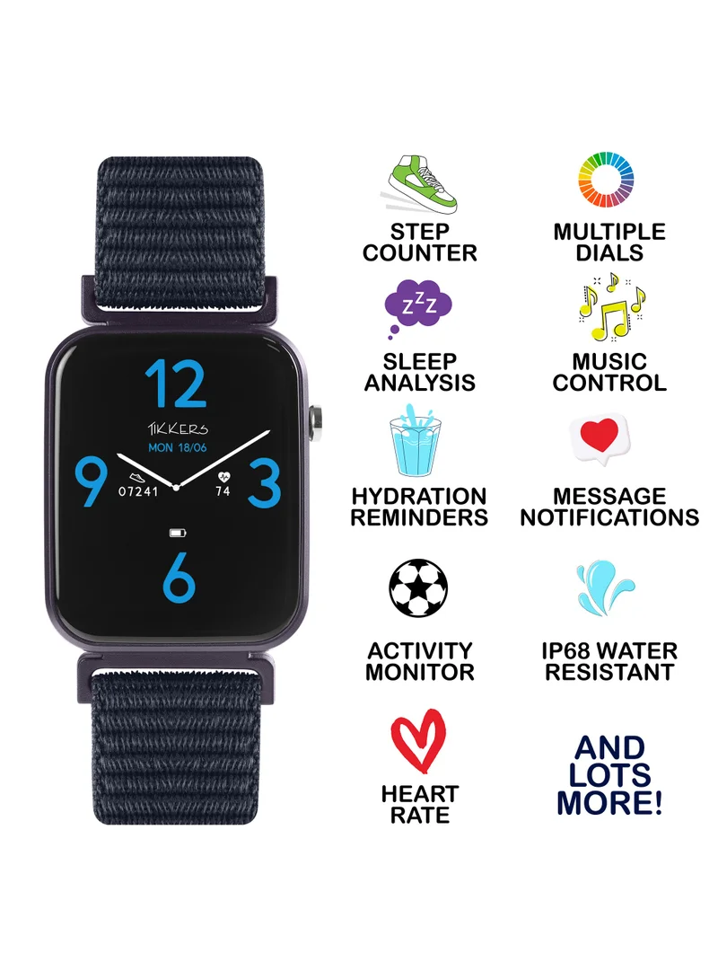 Tikkers Tikkers Smart Series 13 Navy Riptape Strap Smart watch