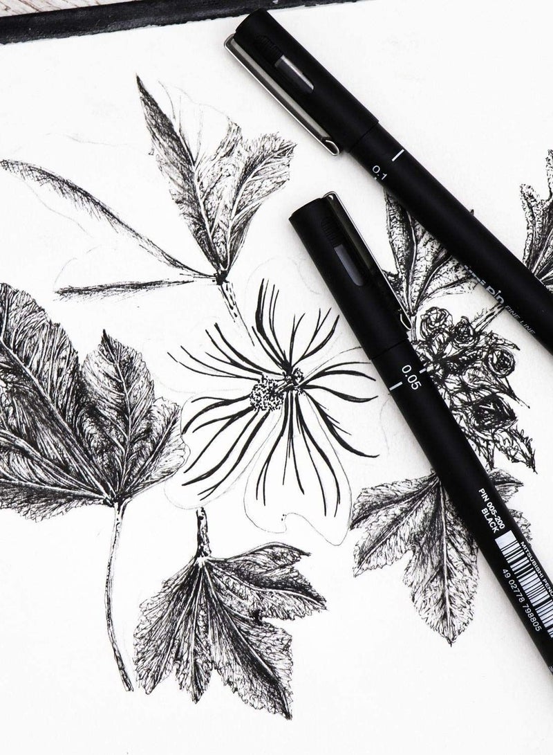 Uniball 6-Piece Lettering Fineliner Drawing Pen - Image 2