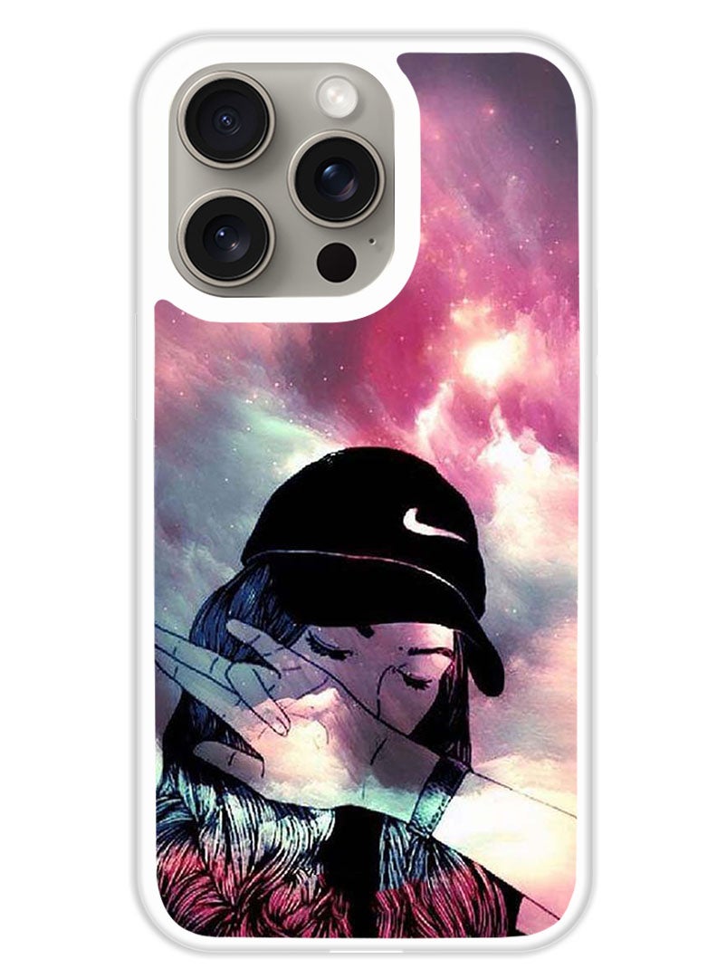 Theodor Protective Case Cover For APPLE IPHONE 15 Pro Max Girl Sob (White Bumper) - Image 1