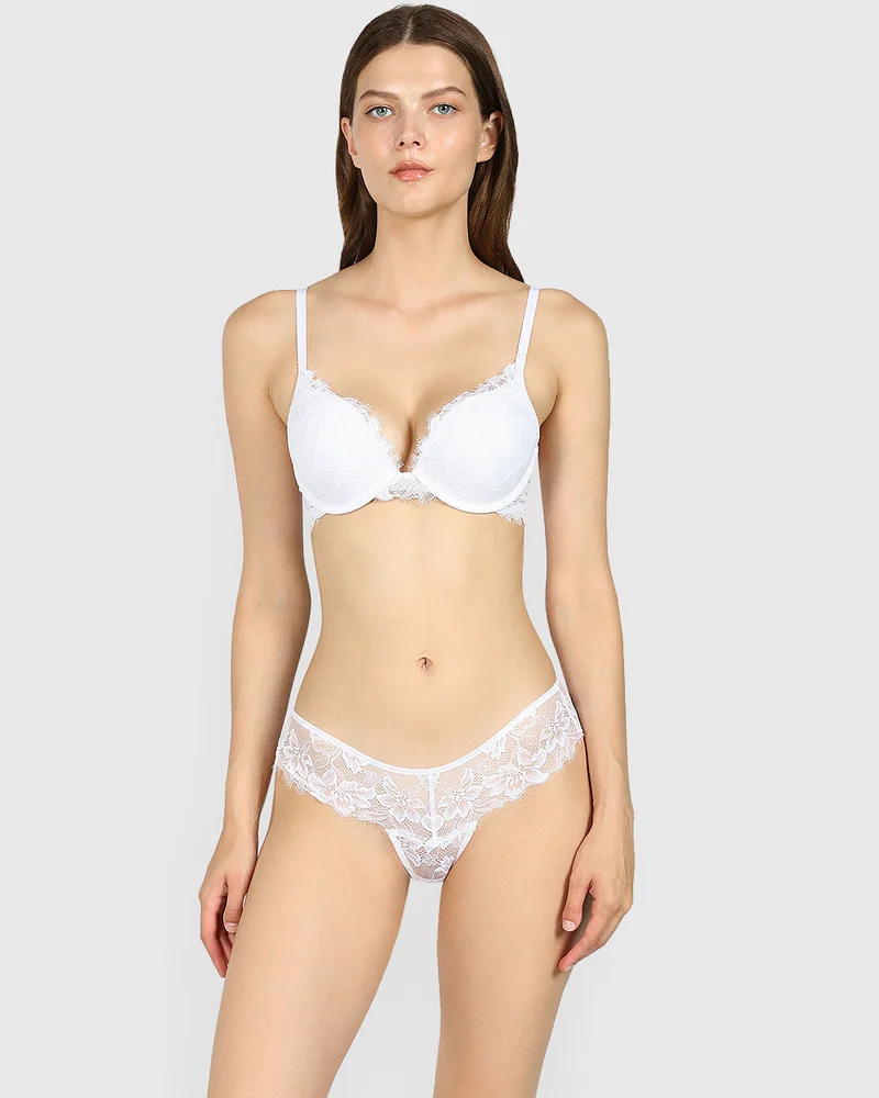 Isla & Evie Isla & Evie WHITE LACE THONG
