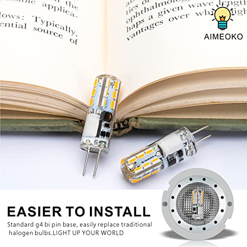 AIMEOKO G4 LED Bulb 12V (AC/DC) 2W - Warm White 2700K, Non-dimmable, Bi Pin Base, 10-Pack - Replace 10W-20W Halogen Bulbs for Home and Landscape Lighting - Image 5