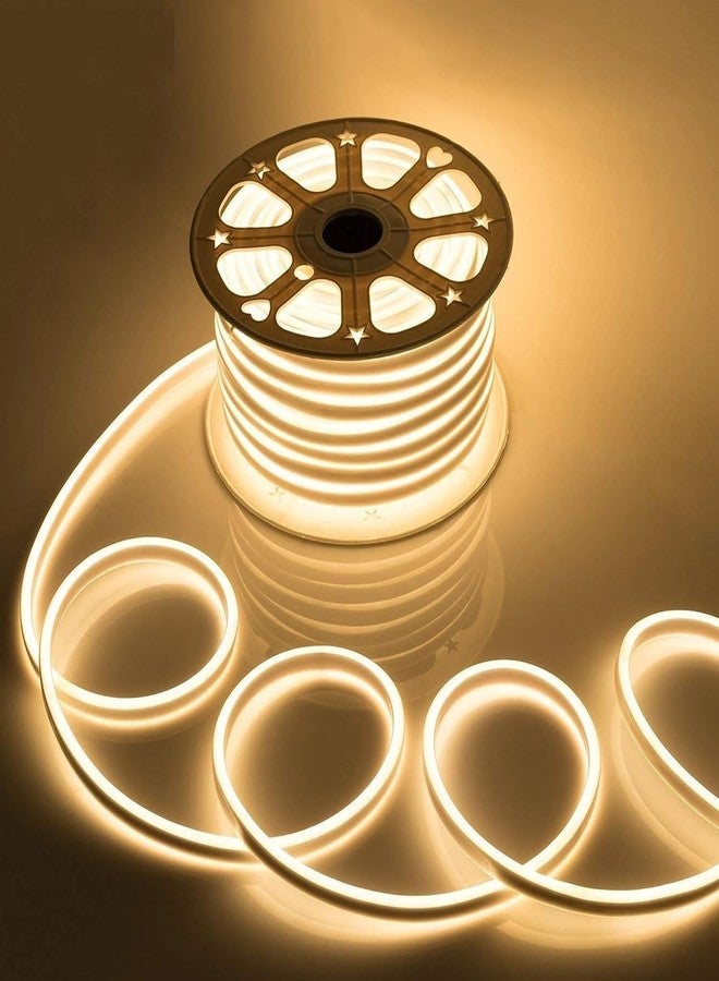 NEWNESS Flexible 5-Meter Warm White Neon Light with Adapter | Decorative LED Strip for Home, Party, Festival, Wedding & Outdoor Decoration | DIY Neon Sign - Image 1