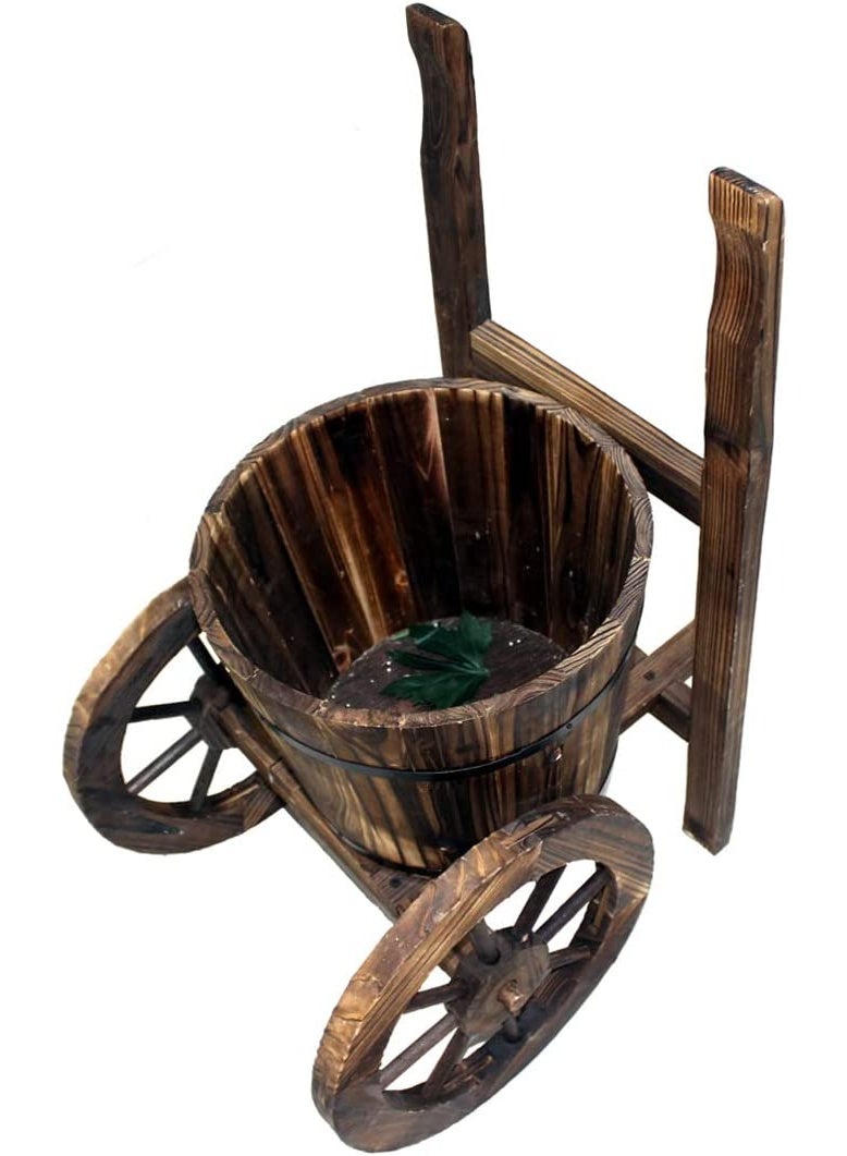 HOME TASTE عربة زهور خشبية تحول حديقتك بأسلوب ووظائف متعددة - Image 4