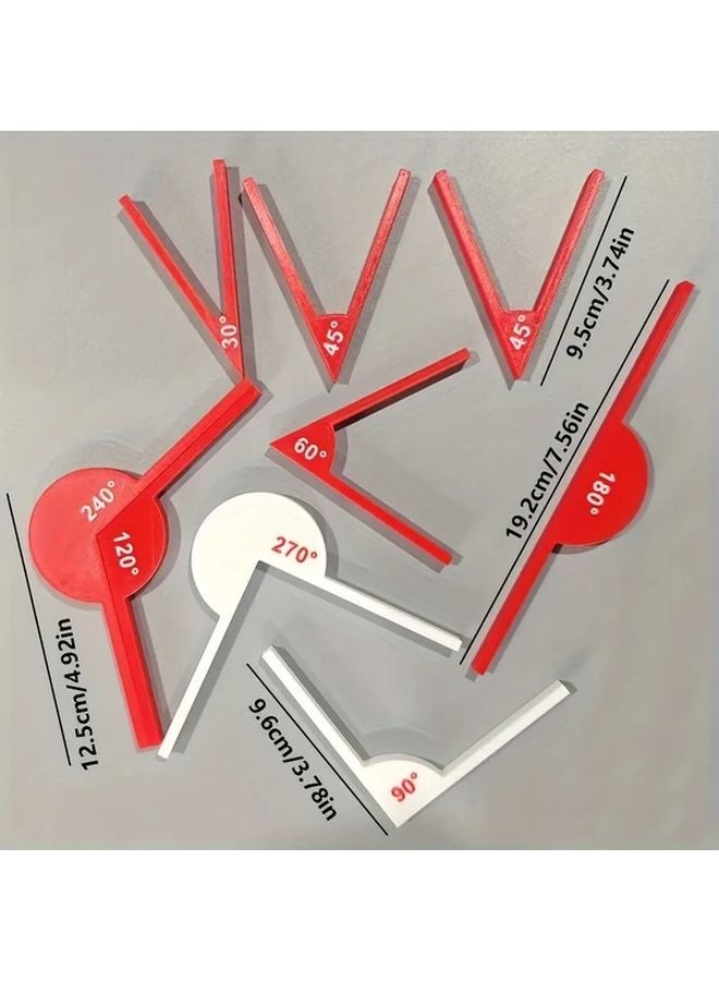 5 Pack Math Angle Display Tools Set 30 60 90 45 120 180 240 270 Degrees Geometry Teaching Aids - Image 3