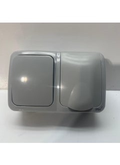 Mutlusan Bella Surface Mounted Humidifier Covered Grounded Socket + Switch Gray  - Image 1