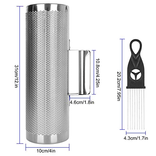 SENENQU 12" x 4" Metal Guiro Instrument with Scraper, Stainless Steel Guiro Shaker, Shaker Musical Instruments, 12" 4" Latin Percussion Instrument Musical Training Tool - Image 2