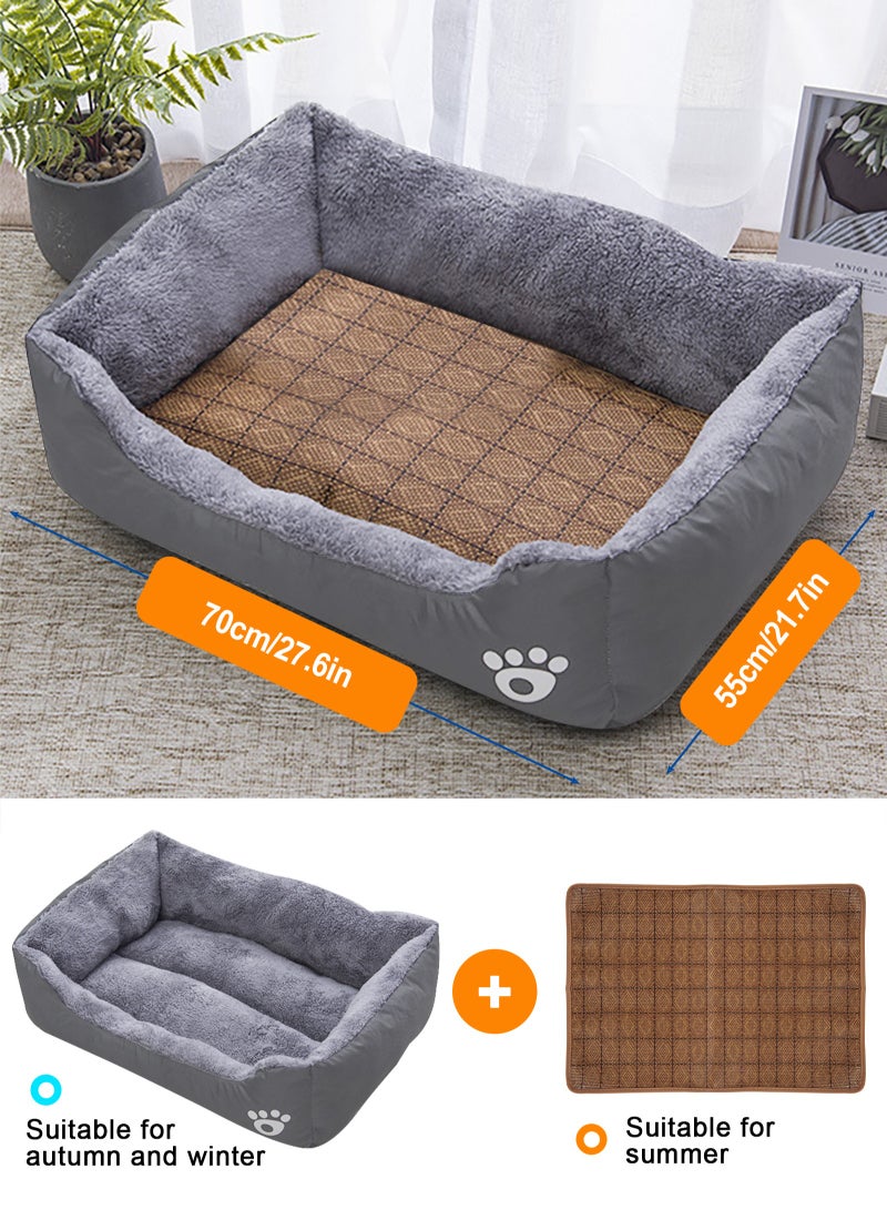 URbazaar Large Dog Bed, Super Soft Dog Bed Mattress, Washable Pads Room, 70 * 55cm Soft Plush Faux Fur Rectangle Sleeping Pet Bed, All Season Self Warming and Breathable Non-Slip Pet Bed - Image 2