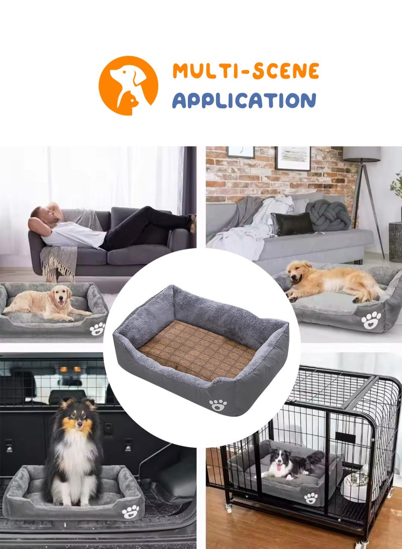 URbazaar Large Dog Bed, Super Soft Dog Bed Mattress, Washable Pads Room, 70 * 55cm Soft Plush Faux Fur Rectangle Sleeping Pet Bed, All Season Self Warming and Breathable Non-Slip Pet Bed - Image 5