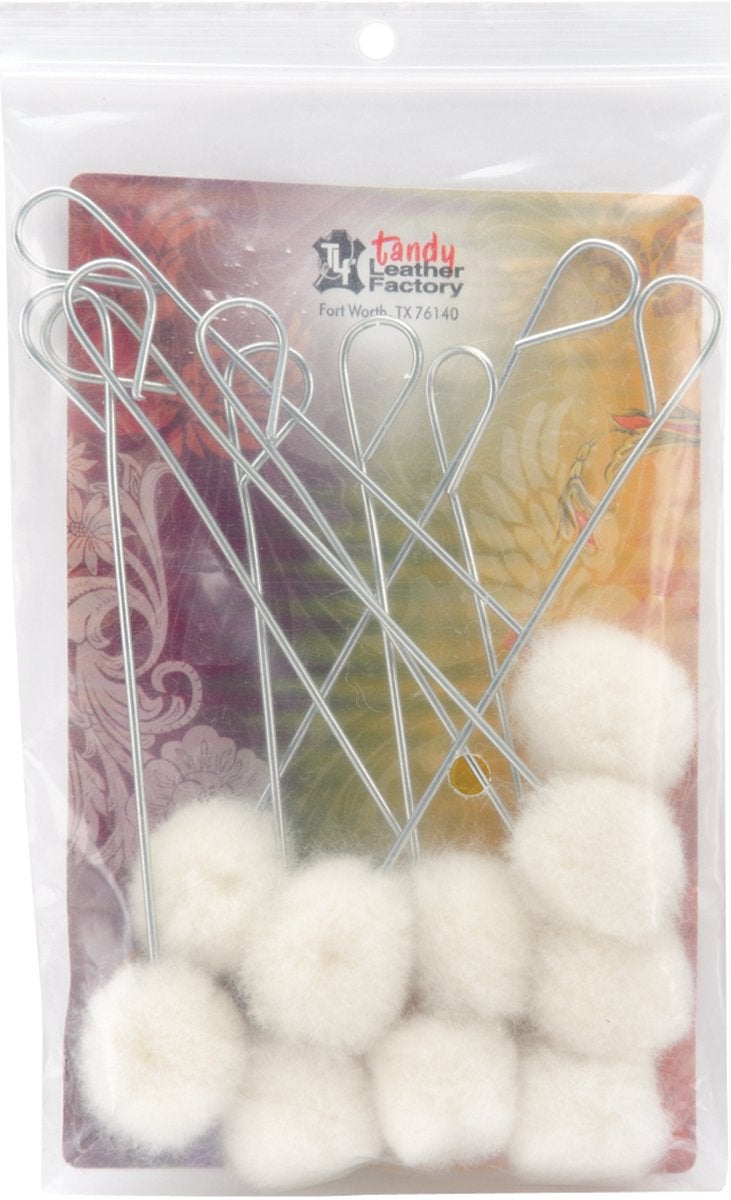 Tandy Leather Wool Daubers Medium 34 19 mm 10pk 344500