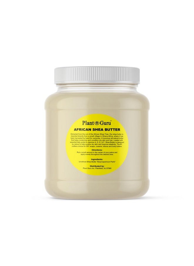 Plant Guru Raw African Shea Butter 3 Lbs. Bulk 100% Pure Natural Unrefined Ivory Grade A Ideal Moisturizer For Dry Skin Body Face And Hair Growth. Great For Diy Soap And Lip Balm Making.  - Image 1