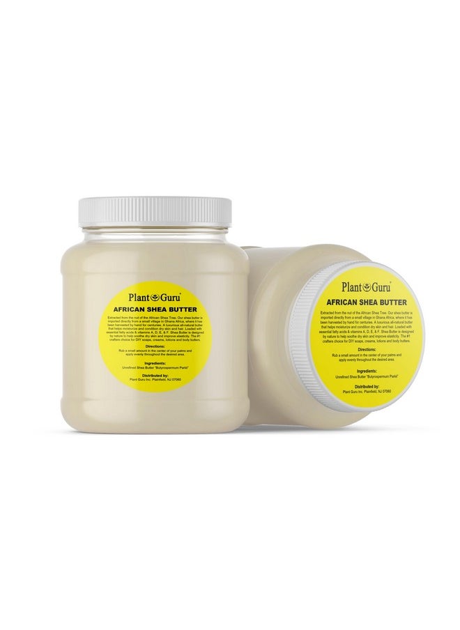 Plant Guru Raw African Shea Butter 3 Lbs. Bulk 100% Pure Natural Unrefined Ivory Grade A Ideal Moisturizer For Dry Skin Body Face And Hair Growth. Great For Diy Soap And Lip Balm Making.  - Image 3