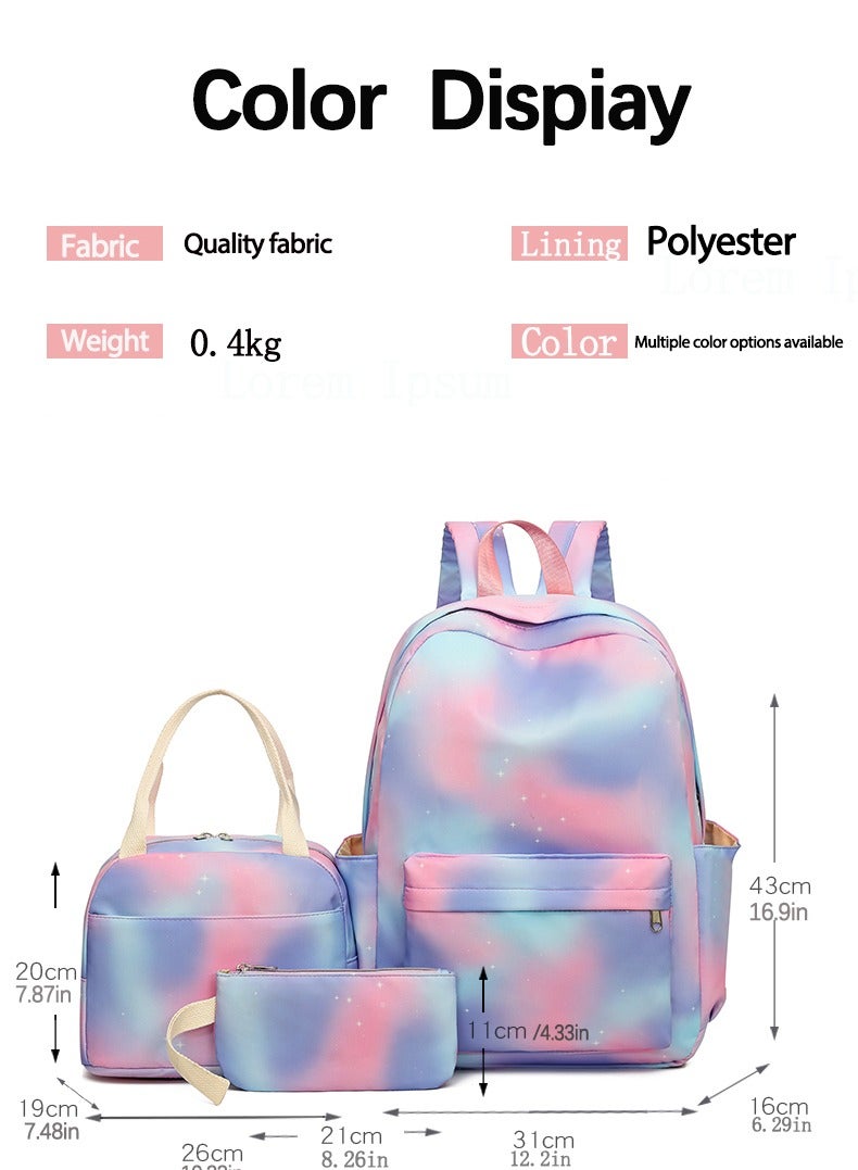 general Fun cartoon three-piece set | Waterproof and wear-resistant material | Mountain climbing / Campus commuting / Daily storage with one click - Image 2