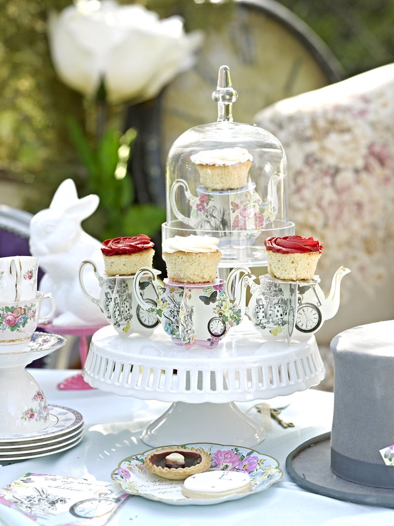 Talking Tables Alice In Wonderland Party Supplies | Cupcake Stand | Great For Mad Hatter Tea Party, Birthday Party And Baby Shower | 3 Designs, 6 Pack - Image 3