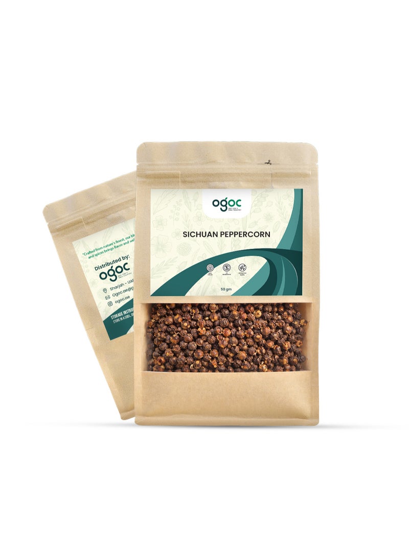 OGOC Chinese Sichuan Peppercorn Szechuan Pepper Hua Jiao Aromatic Whole Spice Dried Peppercorns Authentic Chinese Seasoning for Stir Fry Noodles Soups Curries - Image 5