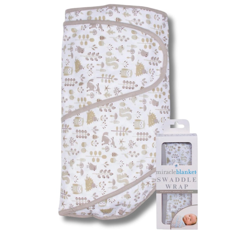 Miracle Blanket Swaddle Wrap - Help Your Newborn Sleep Longer - Soft & Secure Sleep Sack for Infants - Easy-to-Use Swaddling Blanket for a Calm Baby (Foxes) - Image 1