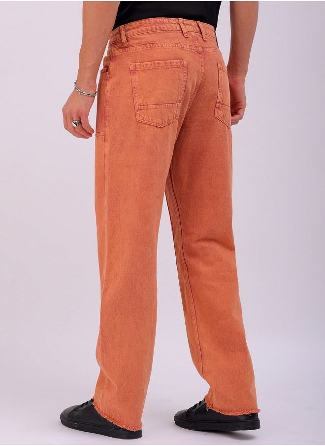The Indian Garage Co Men Relaxed Straight Fit Patched Mid-Rise Jeans  - Image 2