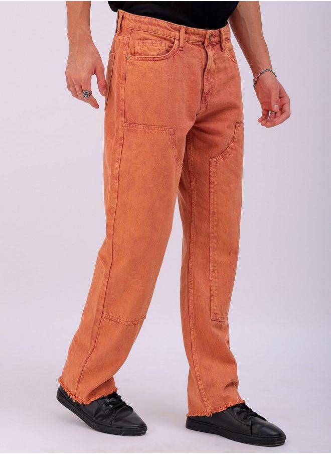 The Indian Garage Co Men Relaxed Straight Fit Patched Mid-Rise Jeans  - Image 4