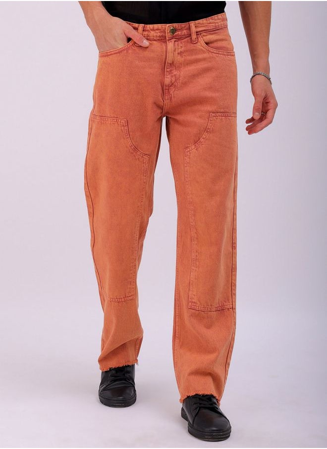 The Indian Garage Co Men Relaxed Straight Fit Patched Mid-Rise Jeans  - Image 1