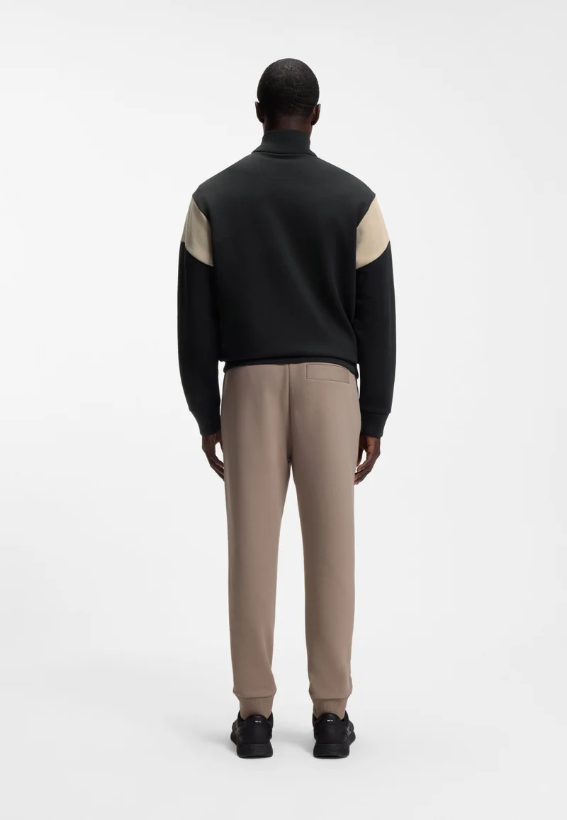 BOSS Black Zip-up cotton-blend sweatshirt with contrast inserts for Men | Best Price UAE